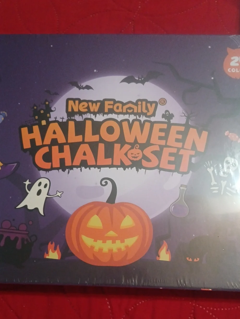 Halloween Chalk Set - Purple Orange Pumpkin Design